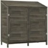 VidaXL Remise De Jardin Anthracite 102x52x112 Cm Bois De Sapin Solide - Anthracite