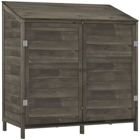 VidaXL Remise De Jardin Anthracite 102x52x112 Cm Bois De Sapin Solide - Anthracite 3 VidaXL Remise De Jardin Anthracite 102x52x112 Cm Bois De Sapin Solide - Anthracite