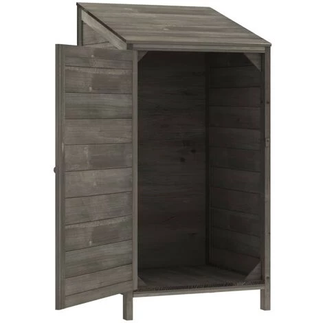 VidaXL Remise De Jardin Anthracite 55x52x112 Cm Bois De Sapin Solide - Anthracite 6 VidaXL Remise De Jardin Anthracite 55x52x112 Cm Bois De Sapin Solide - Anthracite – Image 4