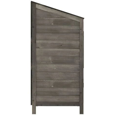 VidaXL Remise De Jardin Anthracite 55x52x112 Cm Bois De Sapin Solide - Anthracite 7 VidaXL Remise De Jardin Anthracite 55x52x112 Cm Bois De Sapin Solide - Anthracite – Image 5