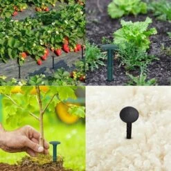 OSQI Piquets De Fixation De Jardin En Plastique, Piquets De Fixation De Jardin Pour La Protection UV Contre Les Mauvaises Herbes (200 Pièces, Noir) -France Abri de jardin Soldes Boutique 65502105 5