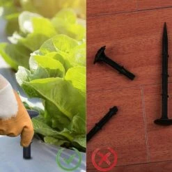 OSQI Piquets De Fixation De Jardin En Plastique, Piquets De Fixation De Jardin Pour La Protection UV Contre Les Mauvaises Herbes (50 Pièces, Noir) -France Abri de jardin Soldes Boutique 65502136 5
