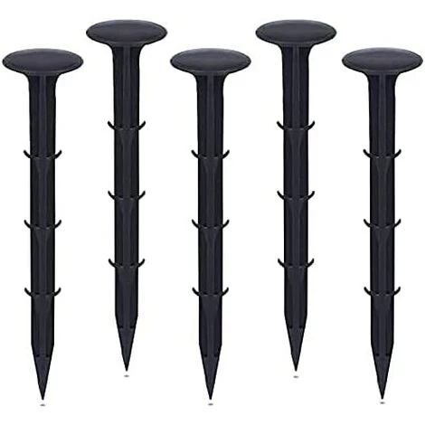 OSQI Piquets De Fixation De Jardin En Plastique, Piquets De Jardin Pour Fixer La Protection UV Contre Les Mauvaises Herbes (100 Pièces, Noir) 3 OSQI Piquets De Fixation De Jardin En Plastique, Piquets De Jardin Pour Fixer La Protection UV Contre Les Mauvaises Herbes (100 Pièces, Noir)