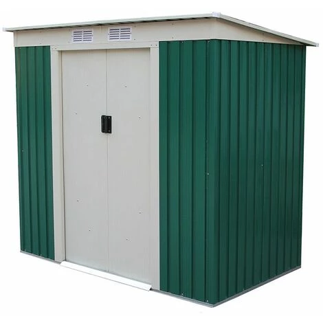 Abri De Jardin En Métal Gardiun Buckingham - 2,43 M² Ext. 121x201x176 Cm Acier Galvanisé Vert 3 Abri De Jardin En Métal Gardiun Buckingham - 2,43 M² Ext. 121x201x176 Cm Acier Galvanisé Vert