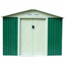 GARDIUN Abri De Jardin En Métal Cambridge - 4,72 M² Ext. 181x261x198 Cm Acier Galvanisé Vert -France Abri de jardin Soldes Boutique 6616893 2