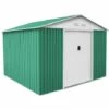 Abri De Jardin En Métal Gardiun Bristol - 7,74 M² Ext. 241x321x205 Cm Acier Galvanisé Vert