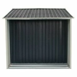 GARDIUN Abri De Jardin En Métal Toronto Avec Range Bûches- 3,53 M² Ext. 127x278x195 Cm Acier Galvanisé Gris -France Abri de jardin Soldes Boutique 6616909 4