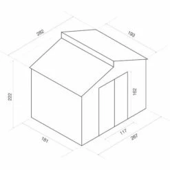 GARDIUN Abri De Jardin En Métal Windsor - 5,44 M² Ext. 193x282x222 Cm Acier Galvanisé Gris Anthracite -France Abri de jardin Soldes Boutique 6616914 3