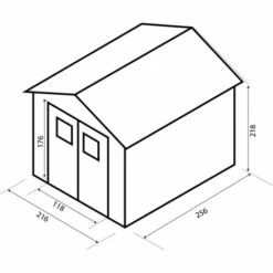 GARDIUN Abri De Jardin En Bois Massif Alexander II - 5,52 M² Ext. 256x216x218 Cm Toiture D'Asphalte 9 GARDIUN Abri De Jardin En Bois Massif Alexander II - 5,52 M² Ext. 256x216x218 Cm Toiture D'Asphalte -France Abri de jardin Soldes Boutique 6616926 4