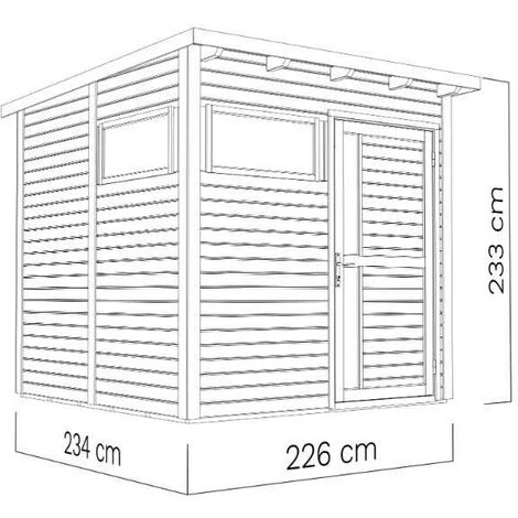 ALPHOLZ Cabane De Jardin Et à Outils Design Pent 5 ALPHOLZ Cabane De Jardin Et à Outils Design Pent – Image 3