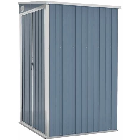 Abri De Jardin Mural Acier Galvanisé Gris 118x100x178 Cm VidaXL 3 Abri De Jardin Mural Acier Galvanisé Gris 118x100x178 Cm VidaXL