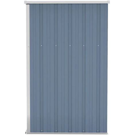 Abri De Jardin Mural Acier Galvanisé Gris 118x100x178 Cm VidaXL 6 Abri De Jardin Mural Acier Galvanisé Gris 118x100x178 Cm VidaXL – Image 4