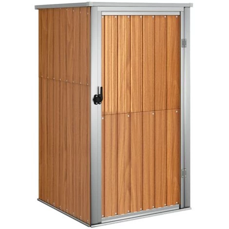 VidaXL Abri à Outils De Jardin Marron 88x89x161 Cm Acier Galvanisé - Brun 3 VidaXL Abri à Outils De Jardin Marron 88x89x161 Cm Acier Galvanisé - Brun