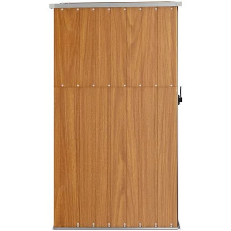 VidaXL Abri à Outils De Jardin Marron 88x89x161 Cm Acier Galvanisé - Brun 6 VidaXL Abri à Outils De Jardin Marron 88x89x161 Cm Acier Galvanisé - Brun – Image 4