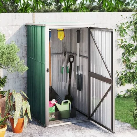 VidaXL Abri à Outils De Jardin Vert 88x89x161 Cm Acier Galvanisé - Vert 4 VidaXL Abri à Outils De Jardin Vert 88x89x161 Cm Acier Galvanisé - Vert – Image 2