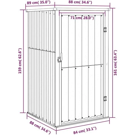 VidaXL Abri à Outils De Jardin Gris 88x89x161 Cm Acier Galvanisé - Gris 5 VidaXL Abri à Outils De Jardin Gris 88x89x161 Cm Acier Galvanisé - Gris – Image 3