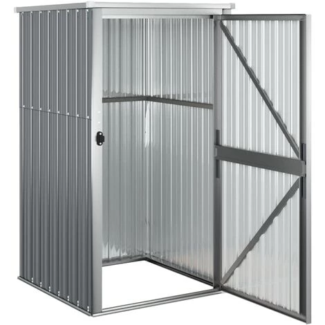 VidaXL Abri à Outils De Jardin Gris 88x89x161 Cm Acier Galvanisé - Gris 7 VidaXL Abri à Outils De Jardin Gris 88x89x161 Cm Acier Galvanisé - Gris – Image 5