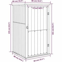 VidaXL Abri à Outils De Jardin Anthracite 88x89x161 Cm Acier Galvanisé - Anthracite 9 VidaXL Abri à Outils De Jardin Anthracite 88x89x161 Cm Acier Galvanisé - Anthracite -France Abri de jardin Soldes Boutique 66391073 3