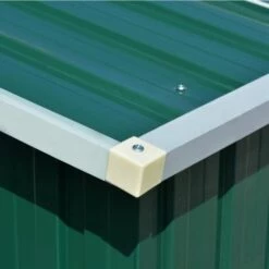 LES TENDANCES Abri De Jardin 257x489x181 Cm Métal Vert -France Abri de jardin Soldes Boutique 66898823 4