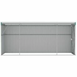 LES TENDANCES Abri De Jardin Mural Vert 118x382x178 Cm Acier Galvanisé -France Abri de jardin Soldes Boutique 66899413 5
