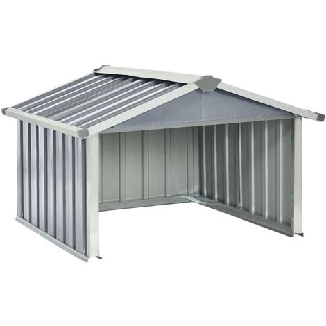 LES TENDANCES Abri Pour Robot De Jardin 92x97x63 Cm Acier Galvanisé Gris 4 LES TENDANCES Abri Pour Robot De Jardin 92x97x63 Cm Acier Galvanisé Gris – Image 2