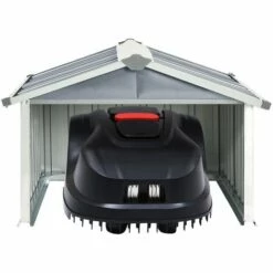 LES TENDANCES Abri Pour Robot De Jardin 92x97x63 Cm Acier Galvanisé Gris 9 LES TENDANCES Abri Pour Robot De Jardin 92x97x63 Cm Acier Galvanisé Gris -France Abri de jardin Soldes Boutique 66926468 3