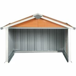 LES TENDANCES Abri Pour Robot De Jardin 92x97x63 Cm Acier Galvanisé Marron 11 LES TENDANCES Abri Pour Robot De Jardin 92x97x63 Cm Acier Galvanisé Marron -France Abri de jardin Soldes Boutique 66926615 5