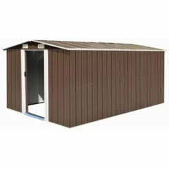 LES TENDANCES Abri De Jardin 257x392x181 Cm Métal Marron