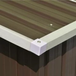 LES TENDANCES Abri De Jardin 257x392x181 Cm Métal Marron -France Abri de jardin Soldes Boutique 66926665 4