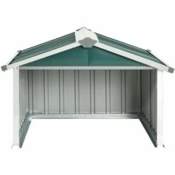 LES TENDANCES Abri Tondeuse Robot De Jardin 92x97x63 Cm Acier Galvanisé Vert -France Abri de jardin Soldes Boutique 66926738 4