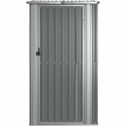 TRUE DEAL Abri De Jardin Gris 118,5x97x209,5 Cm Acier Galvanisé -France Abri de jardin Soldes Boutique 67293588 4