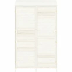 TRUE DEAL Remise De Jardin Blanc 102x52x174,5 Cm Bois De Sapin Solide -France Abri de jardin Soldes Boutique 67293602 4