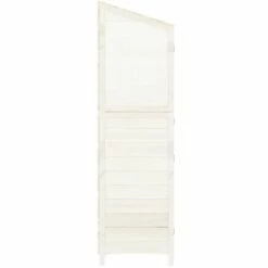 TRUE DEAL Remise De Jardin Blanc 102x52x174,5 Cm Bois De Sapin Solide -France Abri de jardin Soldes Boutique 67293602 5