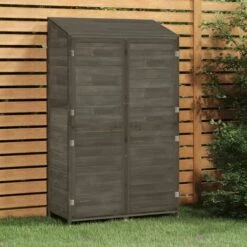 TRUE DEAL Remise De Jardin Anthracite 102x52x174,5cm Bois De Sapin Solide