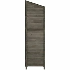 TRUE DEAL Remise De Jardin Anthracite 102x52x174,5cm Bois De Sapin Solide -France Abri de jardin Soldes Boutique 67293648 5