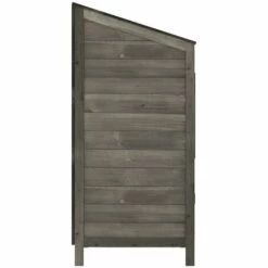 TRUE DEAL Remise De Jardin Anthracite 55x52x112 Cm Bois De Sapin Solide -France Abri de jardin Soldes Boutique 67294099 5