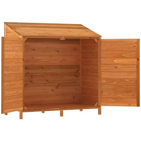 TRUE DEAL Remise De Jardin Marron 102x52x112 Cm Bois De Sapin Solide 6 TRUE DEAL Remise De Jardin Marron 102x52x112 Cm Bois De Sapin Solide – Image 4