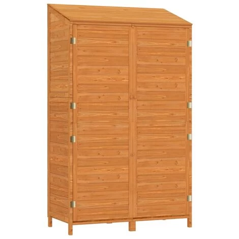 TRUE DEAL Remise De Jardin Marron 102x52x174,5 Cm Bois De Sapin Solide 4 TRUE DEAL Remise De Jardin Marron 102x52x174,5 Cm Bois De Sapin Solide – Image 2