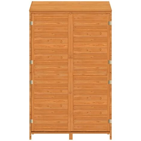 TRUE DEAL Remise De Jardin Marron 102x52x174,5 Cm Bois De Sapin Solide 6 TRUE DEAL Remise De Jardin Marron 102x52x174,5 Cm Bois De Sapin Solide – Image 4