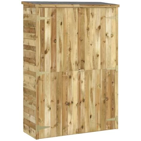 TRUE DEAL Abri à Outils De Jardin 123x50x171 Cm Bois De Pin Imprégné 4 TRUE DEAL Abri à Outils De Jardin 123x50x171 Cm Bois De Pin Imprégné – Image 2