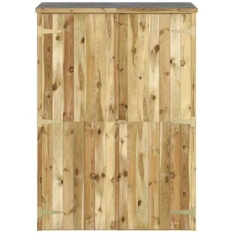 TRUE DEAL Abri à Outils De Jardin 123x50x171 Cm Bois De Pin Imprégné 5 TRUE DEAL Abri à Outils De Jardin 123x50x171 Cm Bois De Pin Imprégné – Image 3