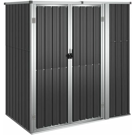 TRUE DEAL Abri à Outils De Jardin Anthracite 161x89x161cm Acier Galvanisé 4 TRUE DEAL Abri à Outils De Jardin Anthracite 161x89x161cm Acier Galvanisé – Image 2