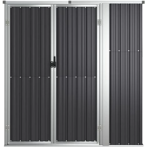 TRUE DEAL Abri à Outils De Jardin Anthracite 161x89x161cm Acier Galvanisé 5 TRUE DEAL Abri à Outils De Jardin Anthracite 161x89x161cm Acier Galvanisé – Image 3