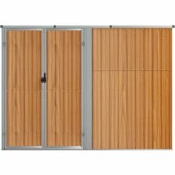 TRUE DEAL Abri à Outils De Jardin Marron 225x89x161 Cm Acier Galvanisé 9 TRUE DEAL Abri à Outils De Jardin Marron 225x89x161 Cm Acier Galvanisé -France Abri de jardin Soldes Boutique 67299950 3