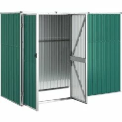 TRUE DEAL Abri à Outils De Jardin Vert 225x89x161 Cm Acier Galvanisé 9 TRUE DEAL Abri à Outils De Jardin Vert 225x89x161 Cm Acier Galvanisé -France Abri de jardin Soldes Boutique 67300306 3