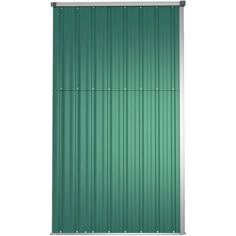 TRUE DEAL Abri à Outils De Jardin Vert 225x89x161 Cm Acier Galvanisé 7 TRUE DEAL Abri à Outils De Jardin Vert 225x89x161 Cm Acier Galvanisé – Image 5
