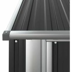 TRUE DEAL Abri à Vélos Jardin Anthracite 180,5x97x209,5cm Acier Galvanisé -France Abri de jardin Soldes Boutique 67302148 5