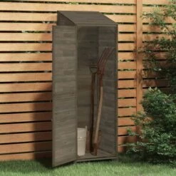 TRUE DEAL Remise De Jardin Anthracite 55x52x174,5 Cm Bois De Sapin Solide 9 TRUE DEAL Remise De Jardin Anthracite 55x52x174,5 Cm Bois De Sapin Solide -France Abri de jardin Soldes Boutique 67302162 3