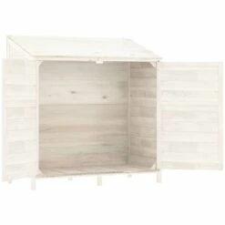 TRUE DEAL Remise De Jardin Blanc 102x52x112 Cm Bois De Sapin Solide -France Abri de jardin Soldes Boutique 67303275 4