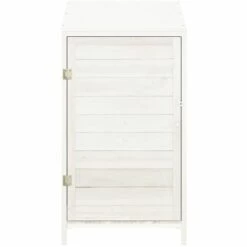TRUE DEAL Remise De Jardin Blanc 55x52x112 Cm Bois De Sapin Solide 9 TRUE DEAL Remise De Jardin Blanc 55x52x112 Cm Bois De Sapin Solide -France Abri de jardin Soldes Boutique 67303322 3